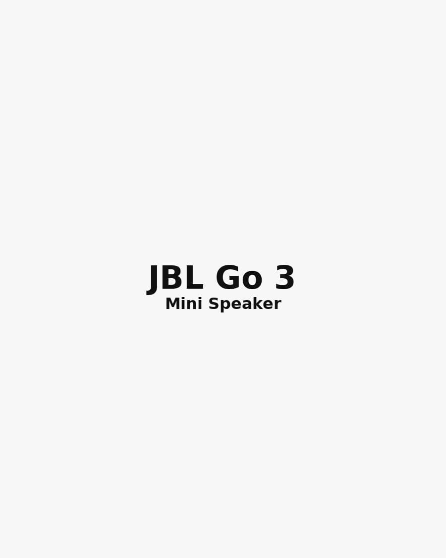 JBL Go 3 Mini Speaker
