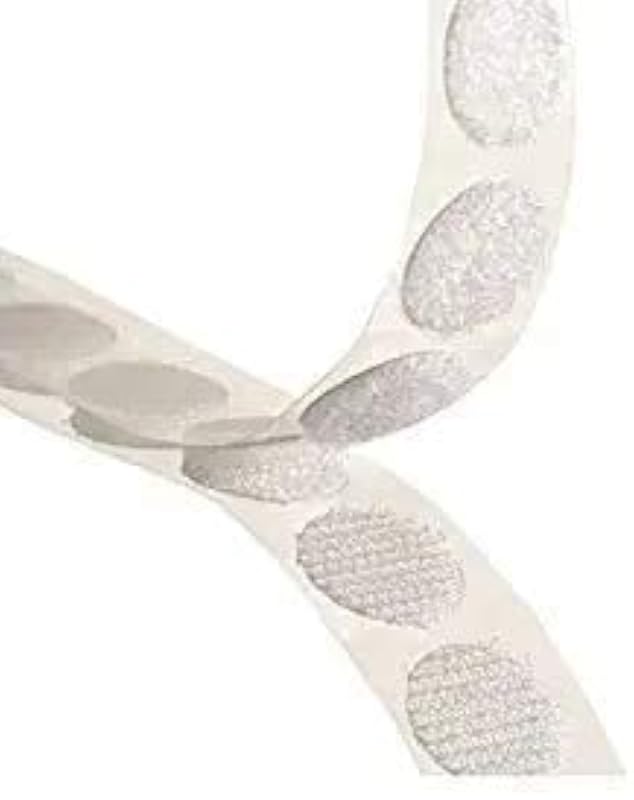 Sky Ezee Dots Self Adhesive Hook & Loop Dots Tape - 13 mm Diameter White Color (50 Pairs)
