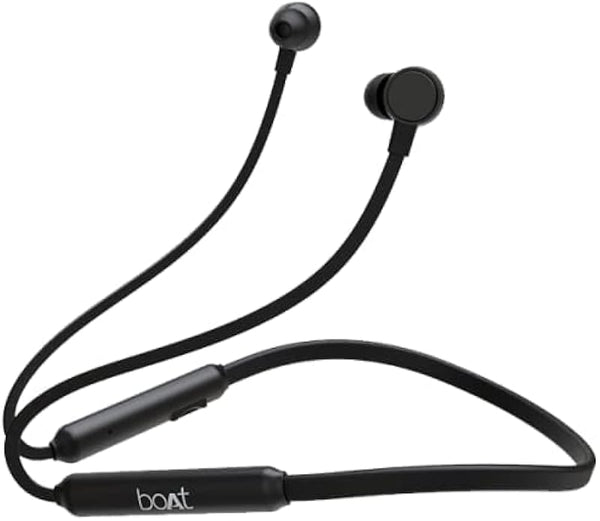 (Renewed) boAT 103 Bluetooth Wireless Active Black In Ear Earphone with mic (Black)