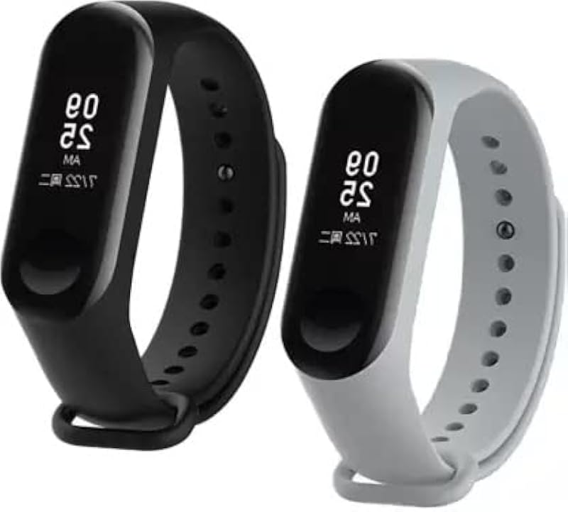 INEFABLE® Mi Band 3 & 4 Straps Silicon Wristband Band Straps for Original M3 & M4 Bands with One Year Warranty - Device No...