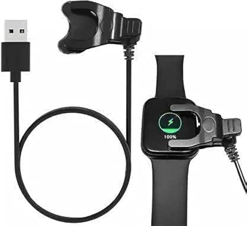 ENVOUS Smartwatch Charger Universal Clip 2-Pin Cable, Smart Watch Fire Bolt Ring Charger Cable for W26, W26Plus, T500, T5...