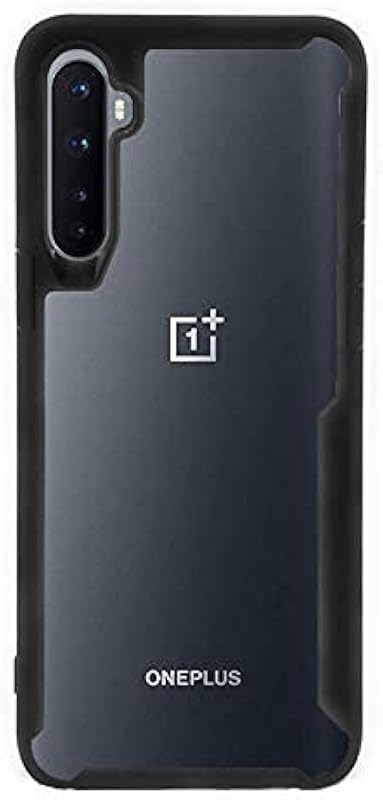 Amazon Brand - Solimo Thermoplastic Polyurethane, Plastic Transparent Black Bumper Case, Hard Back and Soft Bumper Cover f...