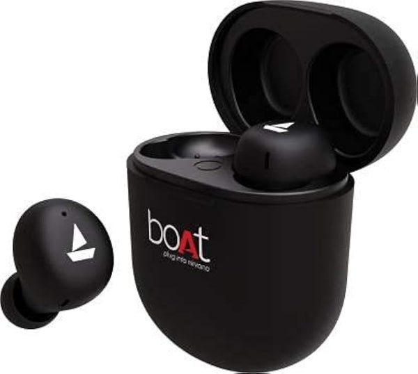 (Renewed) boAt Airdopes 381 Bluetooth Truly Wireless In Ear Earbuds With Mic (Active Black)