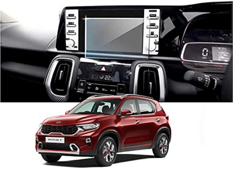 LF KIA Sonet HTK + | HTX, Car Accessories Navigation or Music System (Stereo) Touch Screen Guard 8inch (Company Fitted) - ...