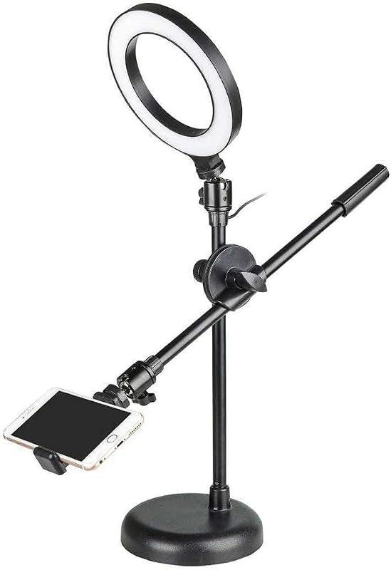 Techzere Overhead Shooting Tripod with 16 cm USB LED Ring Light & Mobile Holder