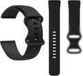 CellFAther® Silicone Sport Strap Compatible with Fitbit Sense/Fitbit Versa 3 (Black-Small)
