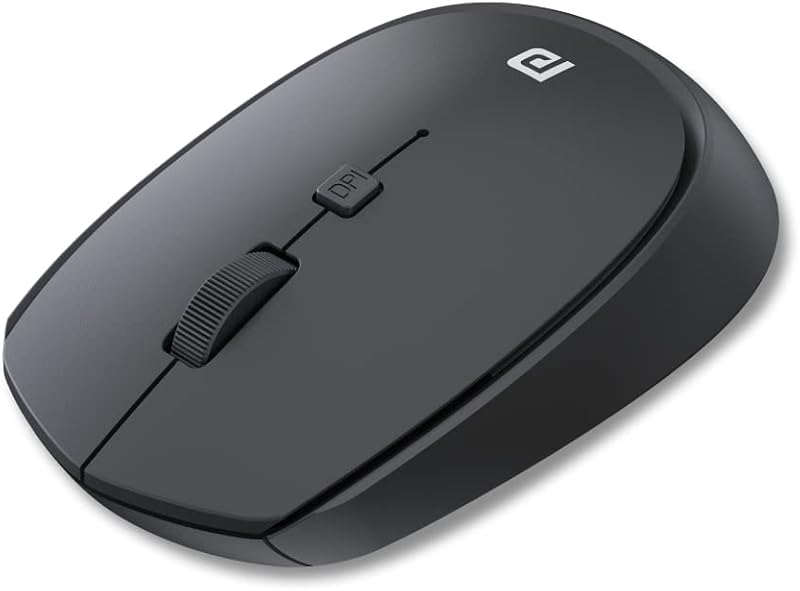 Portronics Toad 23 Wireless Optical Mouse with 2.4GHz, USB Nano Dongle, Optical Orientation, Click Wheel, Adjustable DPI(B...