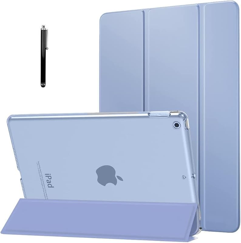 ProElite Smart Flip Case Cover for Apple iPad 10.2" 9th Gen (2021) 8th Gen/7th Gen, with Stylus Pen, Translucent & Hard Ba...
