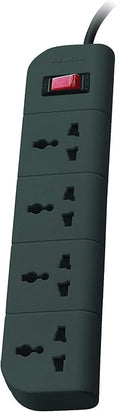Belkin Essential Series 4-Socket Surge Protector Universal Socket with 5ft Heavy Duty Cable (Grey)