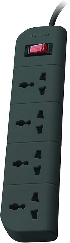 Belkin Essential Series 4-Socket Surge Protector Universal Socket with 5ft Heavy Duty Cable (Grey)
