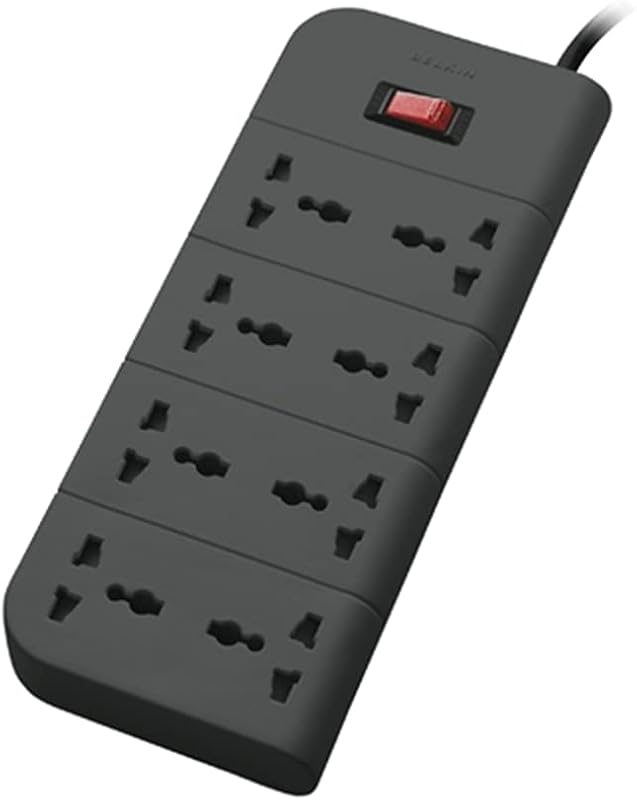 Belkin Essential Series 8-Socket Surge Protector Universal Socket with 6.5ft Heavy Duty Cable (Grey)