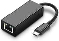 Sounce Type C to RJ45 Ethernet LAN Adapter, Up to 1000 Mbps, for Windows/Mac/Linux (Black)