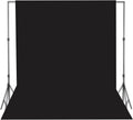 Boltove® 6x9 Ft. Black Screen Backdrop Background Curtain Rod Pocket for Photography, Photoshoot, Product Photography,, Li...