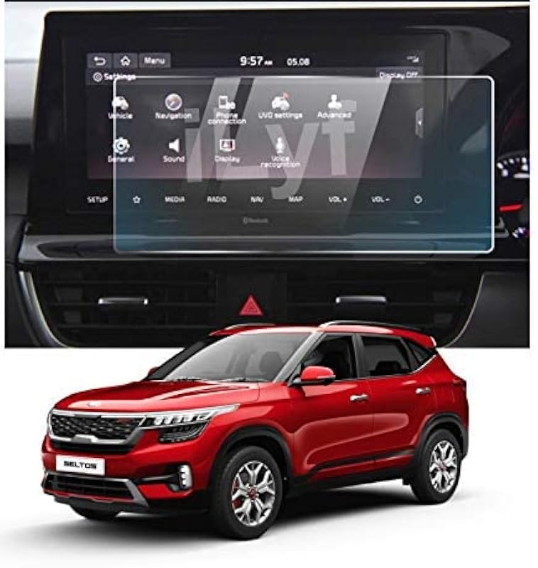 LF KIA Seltos Car Accessories Navigation or Music System (Stereo) Touch Screen Guard 10.25inch (Company Fitted) - Clear