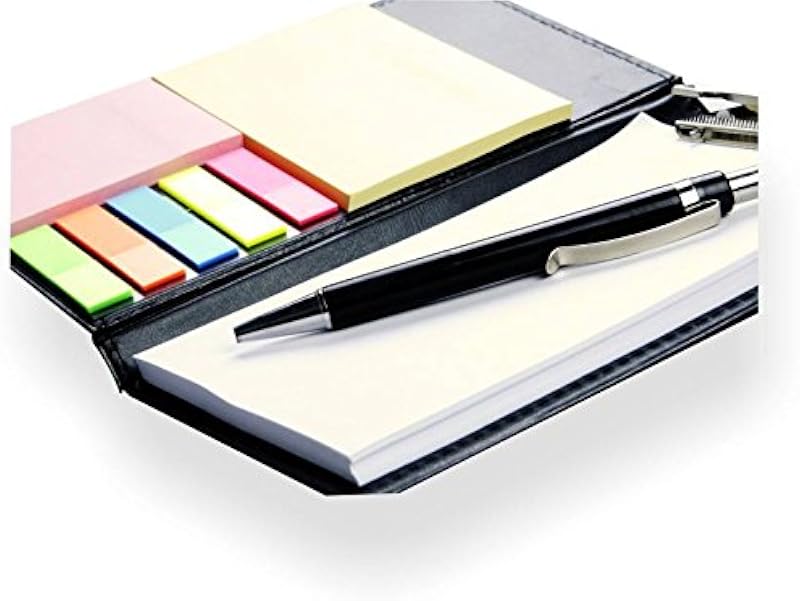 COI Note Pad/Memo Book with Sticky Notes & Clip Holder with Pen for Gifting