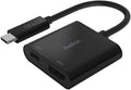 Belkin USB-C to HDMI Adapter + Charge (Supports 4K UHD Video, Pass-Through Power up to 60W for Connected Devices) HDMI Ada...
