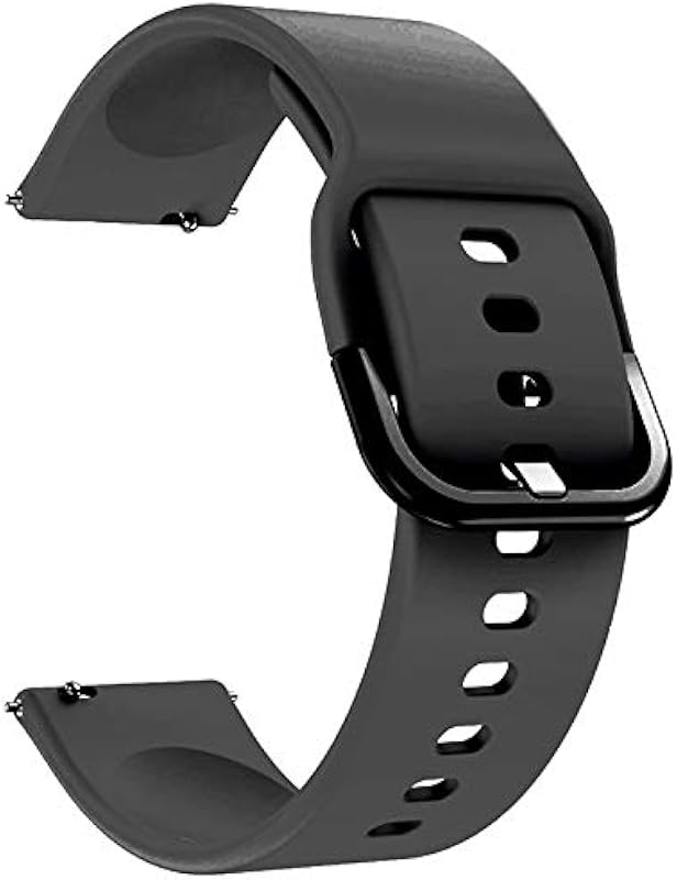 ACESHLEY Soft Silicon with Colour Metal Buckle Band, Strap Compatible with Noise ColorFit Pro 3 Smartwatch (Black)