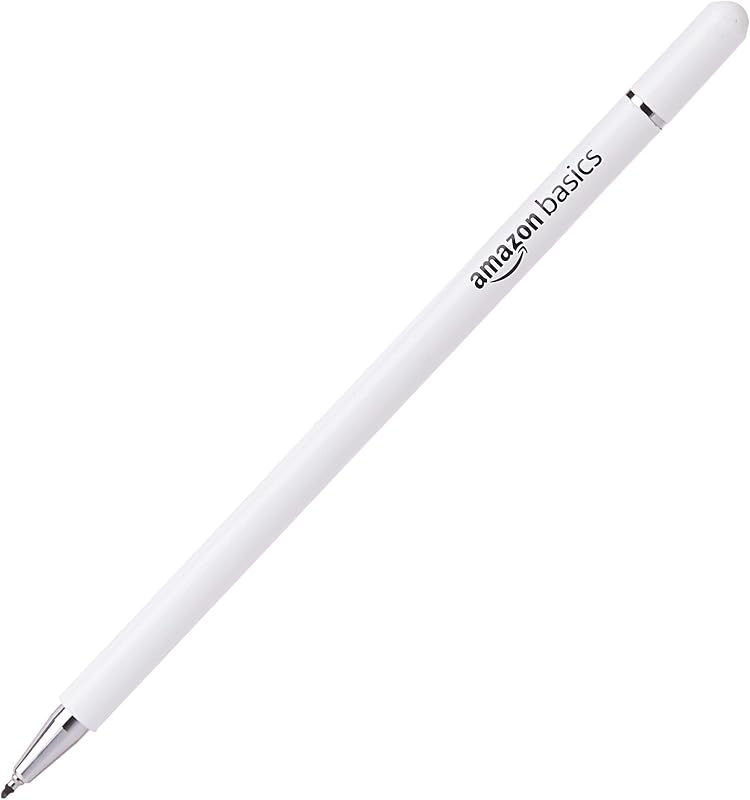 Amazon Basics Capacitive Stylus Pen for iOS and Android Touchscreen Devices, Fine Point Disc Tip, Lightweight Metal Body w...