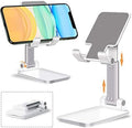 BLAXSTOC DC-787 Foldable Mobile Tabletop Stand Adjustable Phone Holder and iPad Stand & For Bed , Table, Office, Video Rec...