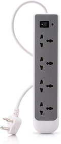 Syska EBS-0401 Essential 4-Socket Surge Protector with 2M Wire Length (White)