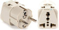 OREI India to European Plug Adapter (Schuko) - Type E/F Plug Converter India to Germany - 2 in 1 - Perfect for Laptop, Cam...