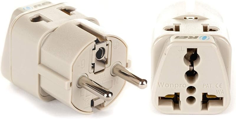 OREI India to European Plug Adapter (Schuko) - Type E/F Plug Converter India to Germany - 2 in 1 - Perfect for Laptop, Cam...
