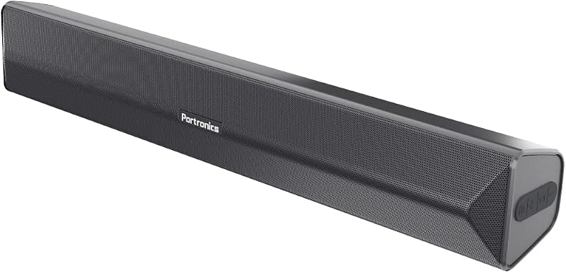Portronics Pure Sound Pro IV Wireless Bluetooth 5.0 16W Soundbar for Mobile, Laptop/PC with in-Built Radio FM, USB Pendriv...