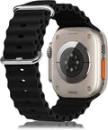 Dtron New Flexible Silicone Ocean Sport Bands Compatible With Apple Watch Band For Men Women, Replacement Straps For iWatc...