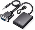 Microware VGA to HDMI with Audio Adapter for Connecting Traditional VGA Interface Laptop, PC to HDMI Monitor or Projector,...