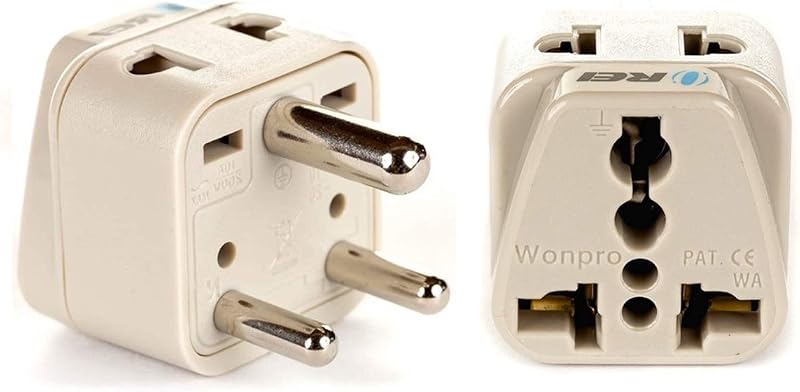OREI Canada to India Converter Plug, USA, UK to India Adapter Plug - Type D Travel Adapter - 2 in 1 USA to India Adapter P...