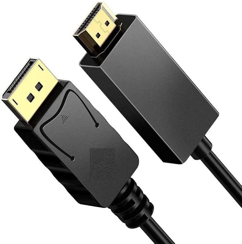 Terabyte 4k (DP) Display Port Male to HDMI Cable Male Port 1080P 1.8 m HDMI Cable (Compatible with HDTV, Smart-TV, Project...