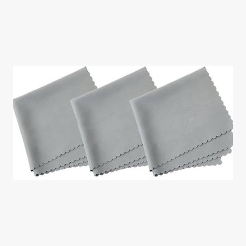 Beclina Screen Cleaning Towel (Grey, Set of 3) | 30 x 30 cm | 200 GSM Microfiber Glass Cleaning Towel | Scratch Proof Towe...