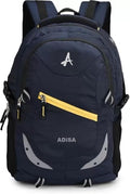 ADISA 32L Large Laptop Backpack Office Bag College Travel Back Pack with rain Cover (Navy)
