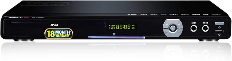 iBELL 3288HD DVD Player with Built-in Amplifier, 4 Digit Display,HDMI & USB Copy Function, Black