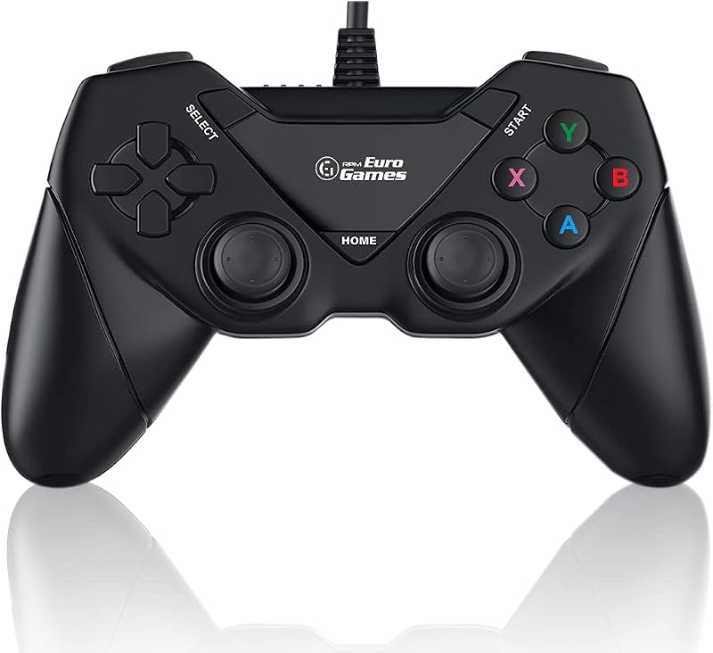 RPM Euro Games Laptop/PC Controller Wired for Windows - 7, 8, 8.1, 10 and XP, Ps3(Upgraded with XYAB Buttons)