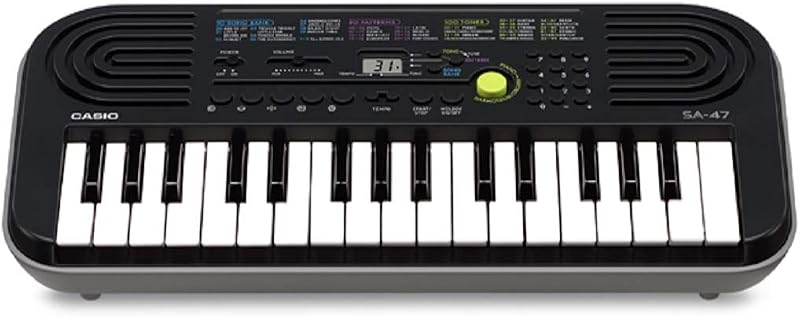 Casio SA-47A Electronic Keyboard, Black (32 Keys)