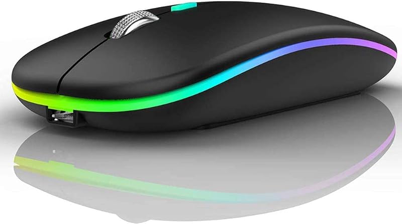 Offbeat® - DASH 2.4GHz Wireless + Bluetooth 5.1 Mouse, Multi-Device Dual Mode Slim Rechargeable Silent Click Buttons Wirel...