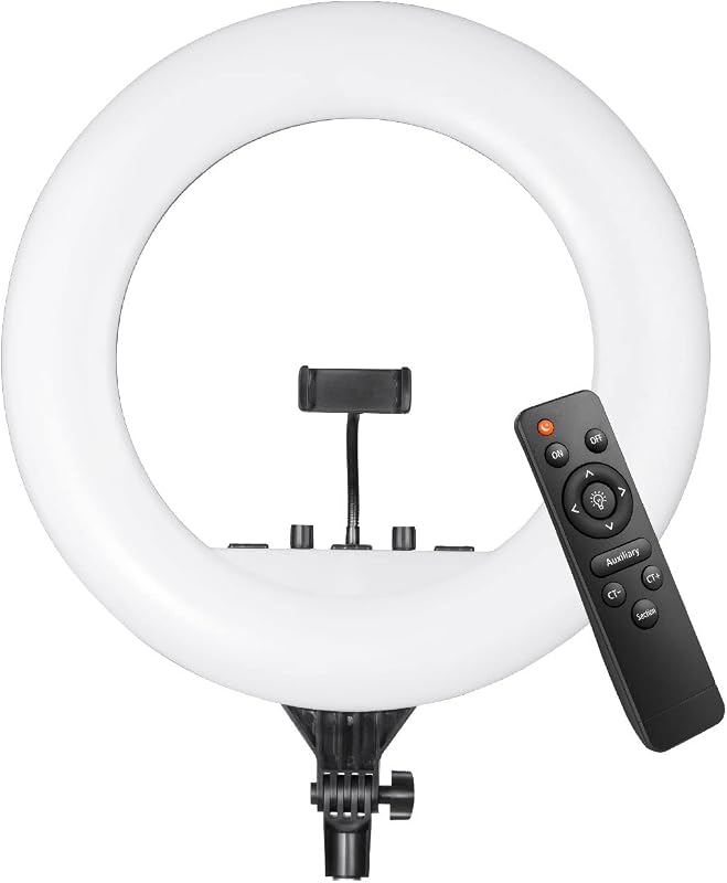 DIGITEK® (DRL-18RT) Profesional 46cm (18 Inch) LED Ring Light with Remote Control, Runs on AC Power with No Shadow apertur...