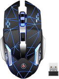 Offbeat® Bluetooth 5.1 + 2.4 Ghz Wireless Gaming 7D Buttons Mouse, 3 DPI Modes 1600:2400:3200 mice for ipad, Mac Book, Tab...