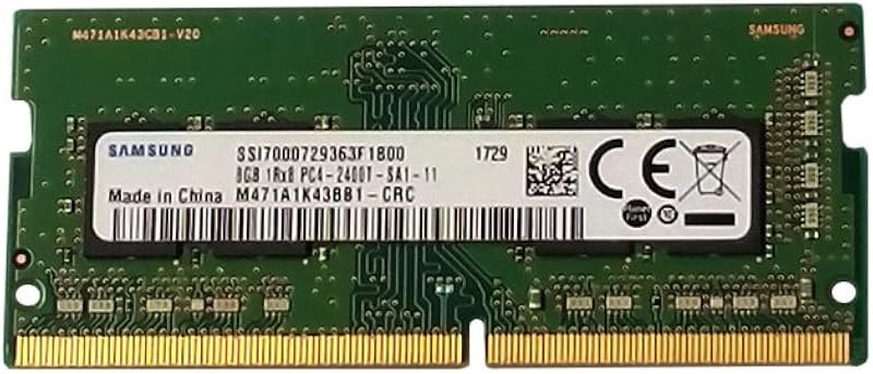Samsung 8GB DDR4 PC4-19200, 2400MHz, 260 PIN SODIMM, CL 17, 1.2V, ram memory module, M471A1K43BB1-CRC