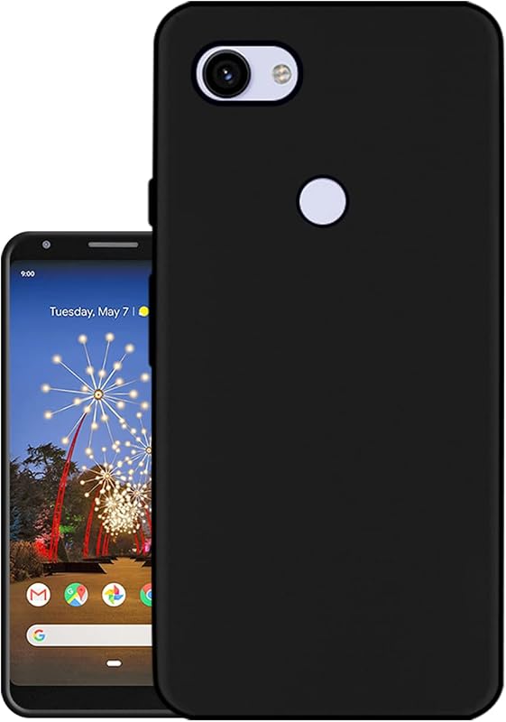 HELLO ZONE Exclusive Rubber Matte Finish Soft Back Cover for Google Pixel 3a - Black