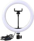 Dyazo 10 Inch LED Ring Light with 3 Level Brightness Dimmable Lighting for Vlogging , You Tube Video , Photo Shoot Live St...