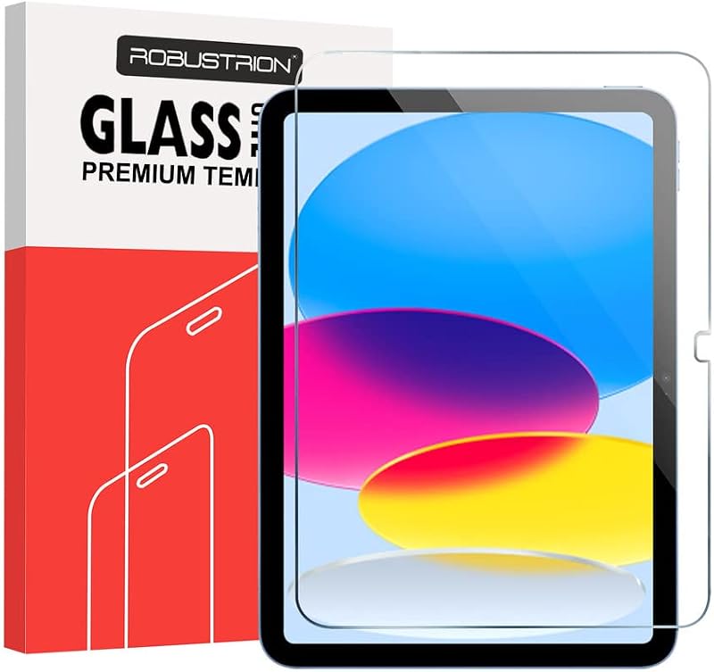 Robustrion Anti-Scratch & Smudge Proof Tempered Glass Screen Protector Guard for iPad 10th Generation 10.9 inch