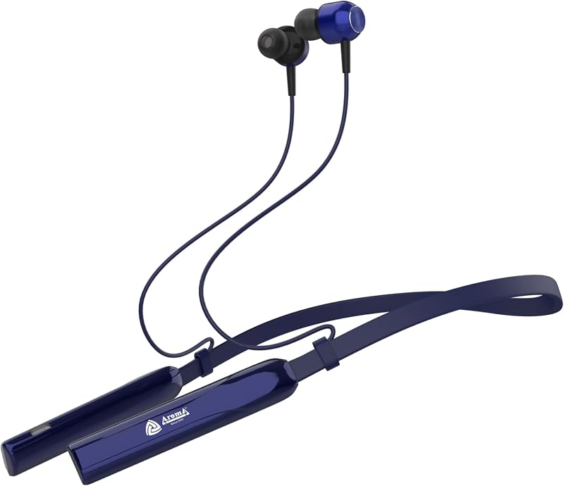 Aroma® NB119 Star Bluetooth Wireless In Ear Neckband with Long Lasting Playtime 50 Hrs, Smart Voice Assistant, Bluetooth V...