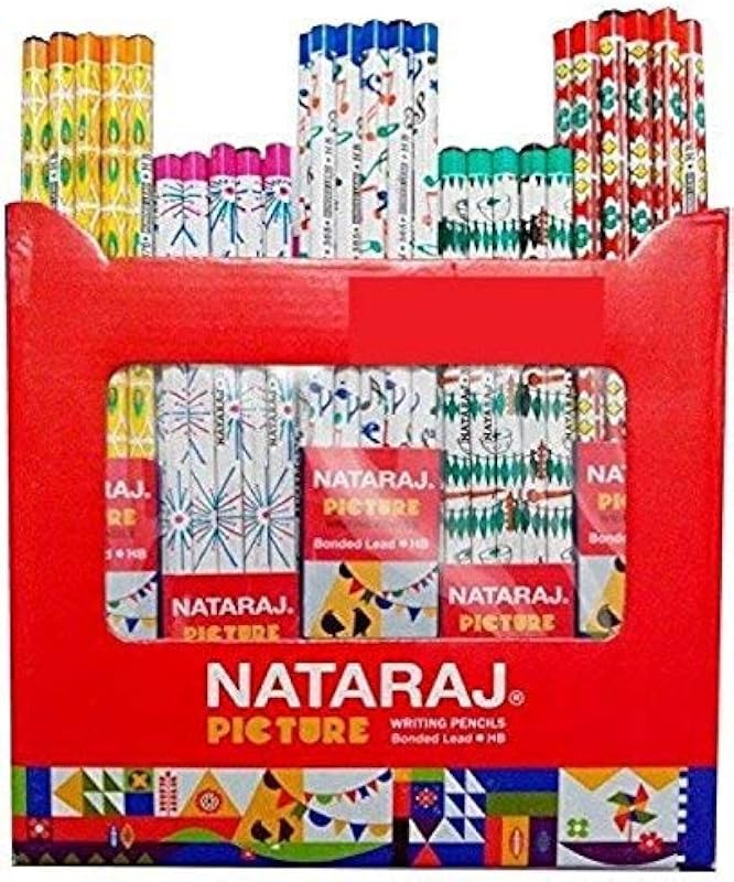 Nataraj Wooden Picture Pencils (Pack Of 50 Pencils 5 Sharpener Free)