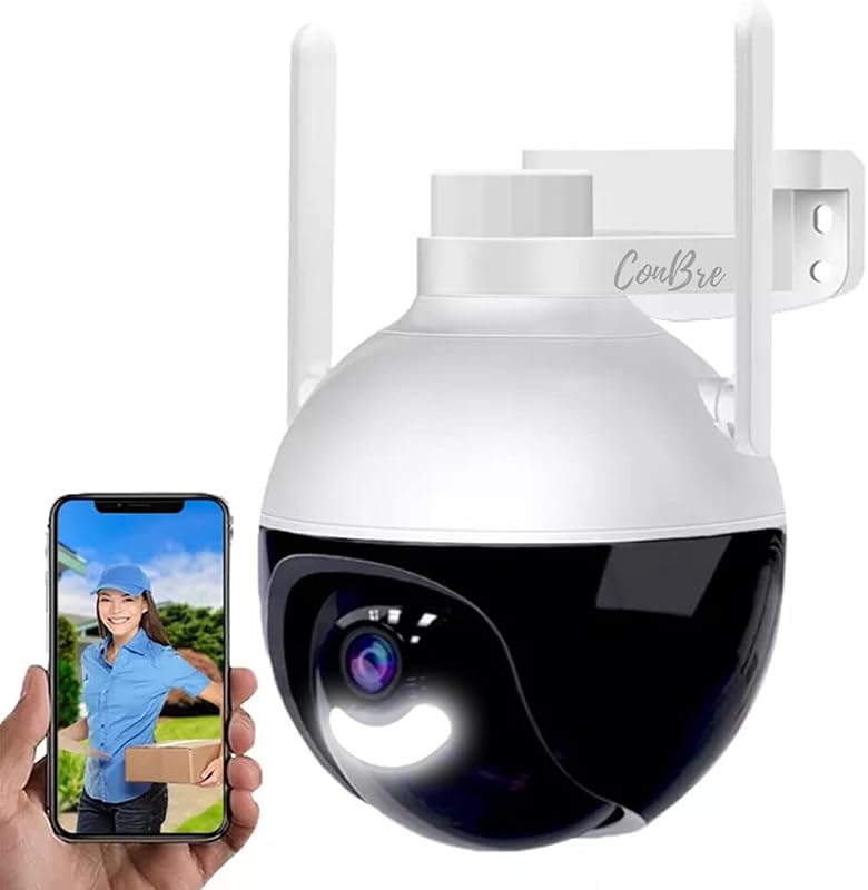 Conbre CruizerXR Outdoor WiFi 1080p Motorized Pan/Tilt Camera |Color Night Vision | Dust and Water Protection | Auto Cruis...
