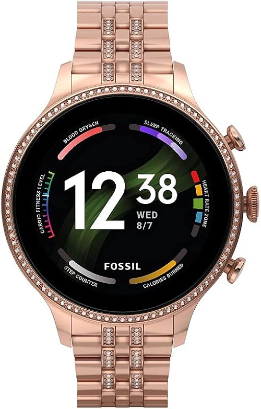 Fossil Gen 6 Smartwatch with AMOLED Screen, Snapdragon 4100+ Wear Platform, Wear OS by Google, Google Assistant, SpO2, Wel...