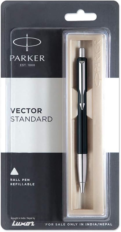 Parker Vector Standard Chrome Trim Ball Pen (Ink - Black)