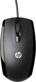 HP USB X500 Wired Optical Sensor Mouse 3 Buttons Windows 8 Supported, Black (E5C12AA)
