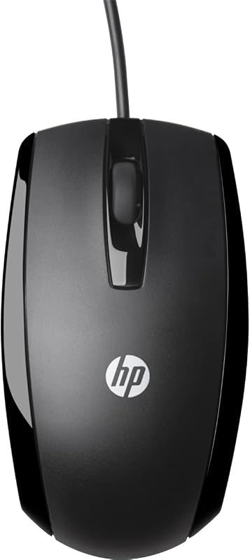 HP USB X500 Wired Optical Sensor Mouse 3 Buttons Windows 8 Supported, Black (E5C12AA)